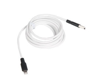 Кабель USB - 8 pin HOCO X21, 1.0м, 2.0A, цвет: белый, чёрная вставка