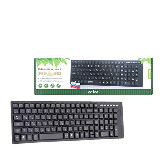 Клавиатура проводная PERFEO, PYRAMID Multimedia, USB, чёрн (PF-8005)