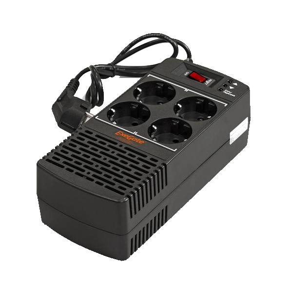 Стабилизатор EXEGATE Power AD5000-1000 (1000VA/500W, диапазон 150...280В, 4 евророзетки)