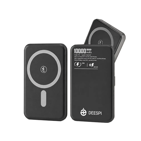 Аккумулятор внешний DEESPI DP42 10000mAh Fast 22.5W/Wireless 15W (black)