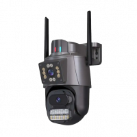 Камера Wi-Fi Уличная FAIZFULL FT105  2 объектива*3МР (IP66 от -40℃ до +50℃) Световая сигнализация, Ночное видение
