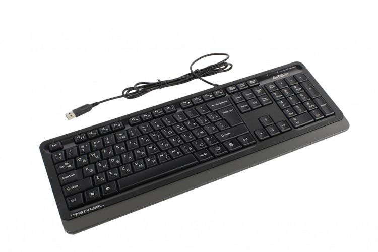 Клавиатура проводная A4Tech Fstyler FKS10 черный/серый USB