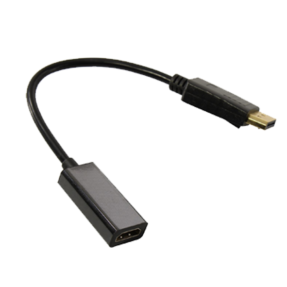 Кабель-переходник DisplayPort-HDMI ExeGate EX-DPM-HDMIF-0.1 (20M/19F, 0,1м)