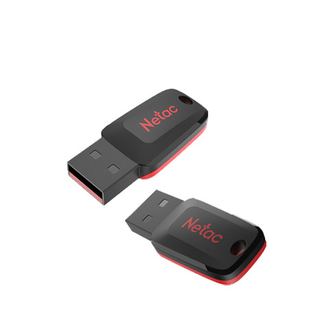 USB 2.0 накопитель NETAC 8GB U197 mini  чёрный/красный