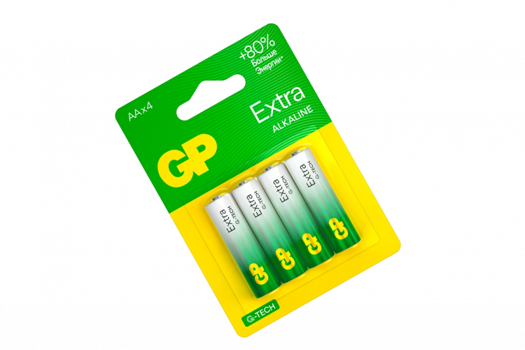 Батарейка GP Extra Alkaline 15AX LR6, 4 шт