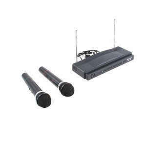 Набор DEFENDER MIC-155, беспроводной. 2 микрофона. Питание микрофона: 1 батарея 6А22 (типа «Крона»).