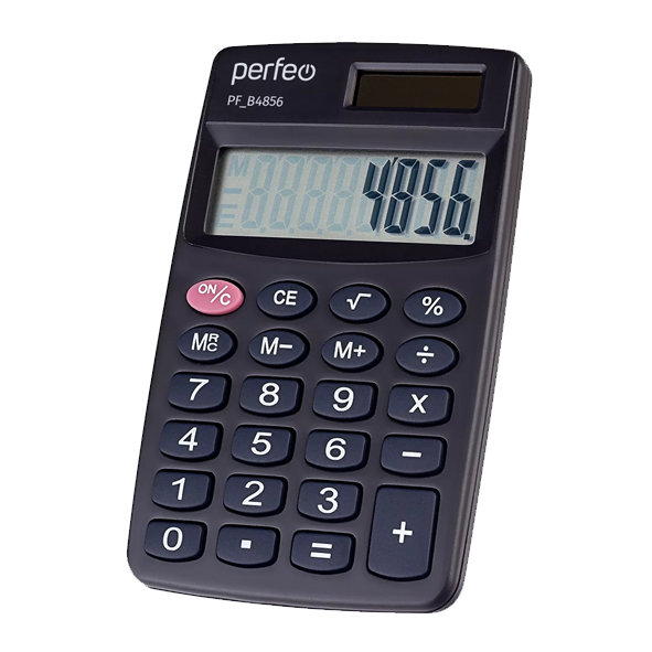 Калькулятор PERFEO карманный PF_B4856, 8-разр., черный