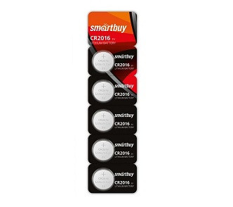 Батарейка SMART BUY CR2016, 5 шт, блистер (SBBL-2016-5B)