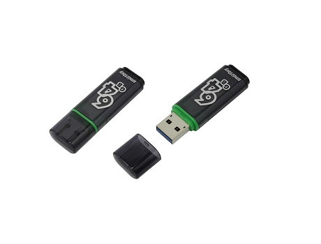USB 3.0  накопитель SMARTBUY 64GB Glossy series Dark серый (SB64GBGS-DG)