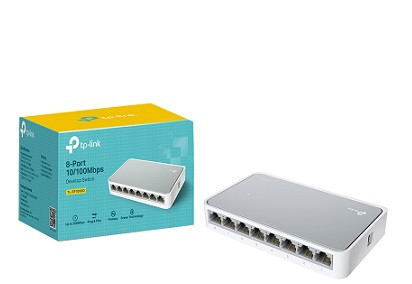 Коммутатор TP-LINK TL-SF1008D, 8 портов, Ethernet 10/100 Мбит/сек. неуправляемый.