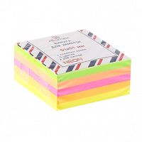 Блок самоклеящийся бумажный SILWERHOF Daily 51x51мм 250лист. 75г/м2 неон 5цв.в упак. европодвес