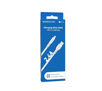 Кабель USB - LIGHTNING, 8 pin, BOROFONE BX23 Wide 1м. white