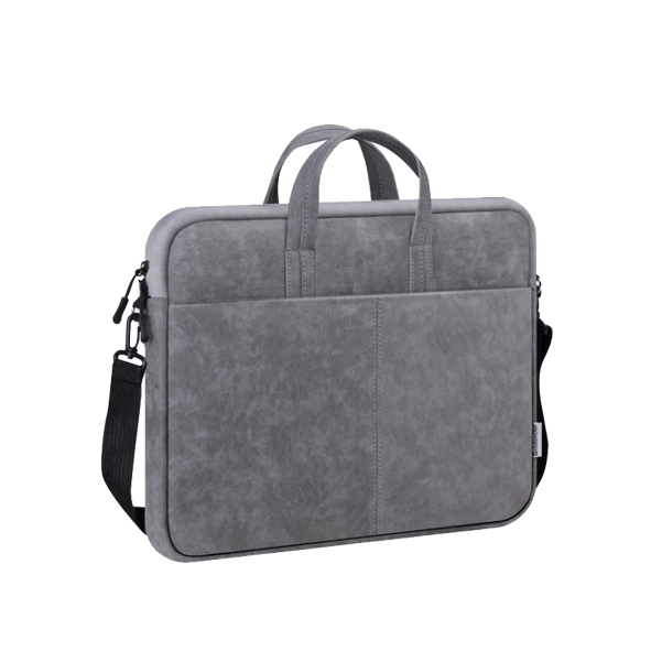 Сумка для ноутбука DEFENDER Solid  15.6" PU кожа, карман, серый