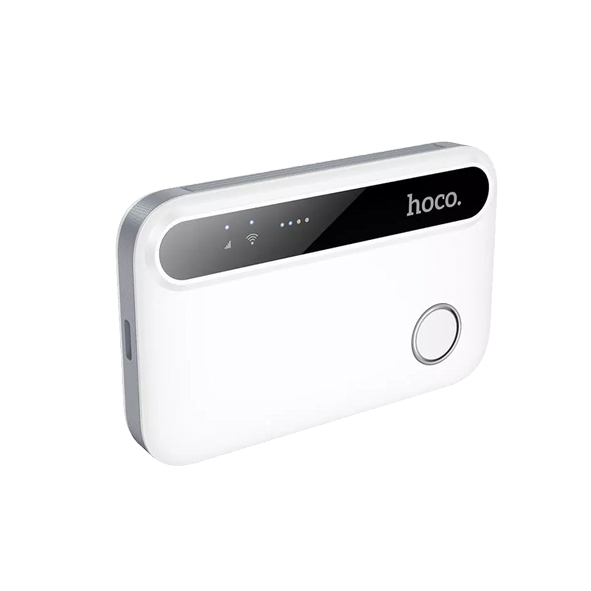 Беспроводной WiFi Роутер карманный HOCO HI41 Wi-Fi6 4G 150Мбит/с 2100mAh с сим картой, цвет: белый