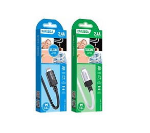 Кабель USB - 8 pin KAKUSIGA, KSC-810, 3A, Silicone, 1 m, Black / White