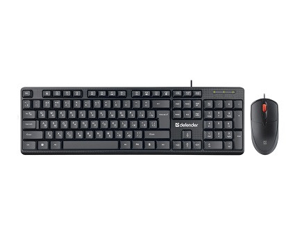 Набор клавиатура+мышь проводной DEFENDER, Line, C-511, 1000dpi, оптическая, USB, цвет: черный