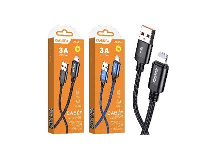 Кабель 8 pin - Type-C, KAKUSIGA, KSC-970, 1м. цвет: черный