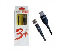 Кабель USB для TYPE-C, MRM-360t Силиконовый 1м. (магнитный) Black