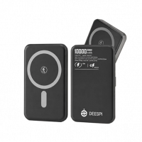 Аккумулятор внешний DEESPI DP42 10000mAh Fast 22.5W/Wireless 15W (black)