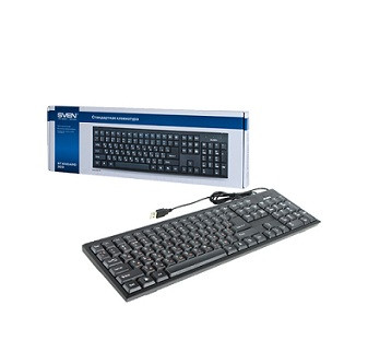 Клавиатура проводная SVEN, 303 STANDARD USB  черная 106 клавиш (SV-03100303UB)