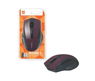 Мышь беспроводная DEFENDER Accura MM-665, красная, ,6 кнопок, 800-1200dpi, USB