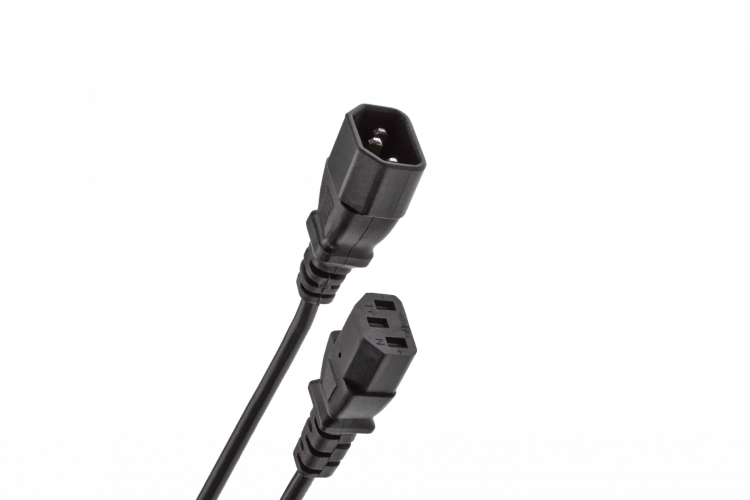 Кабель питания удлинитель для ИБП EXEGATE Special EC-1,8S, C13, C14, 3*0.75mm2, CCA, 1.8м, черный
