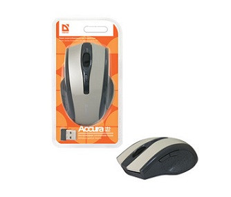 Мышь беспроводная DEFENDER Accura MM-665, серая, ,6 кнопок, 800-1200dpi, USB