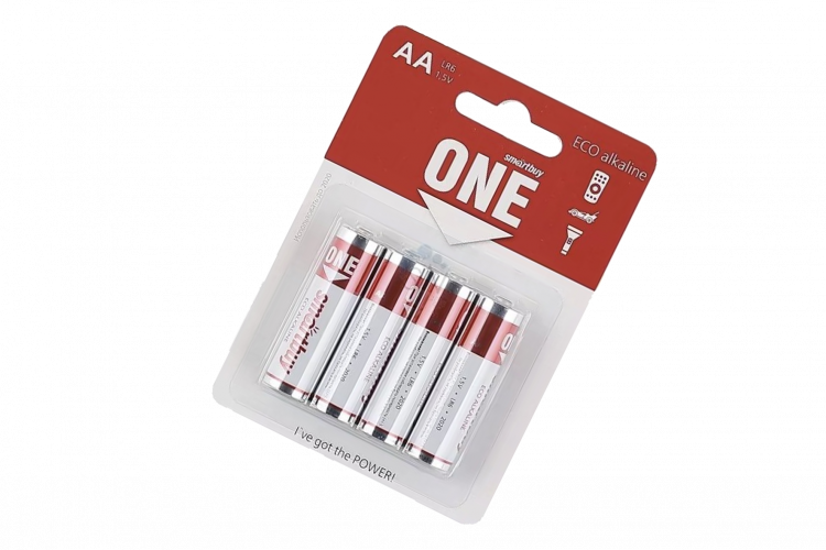 Батарейки SMARTBUY ONE LR6 BL4, SOBA-2A04B-Eco