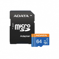 Карта памяти  microSDHC ADATA 64Gb Class 10 UHS-I A1 100/25 MB/s (SD адаптер)