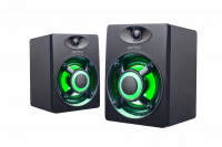 Колонки PERFEO, OREOL, 2.0, мощность 2х3 Вт, LED подсветка 7 цв., чёрный, USB
