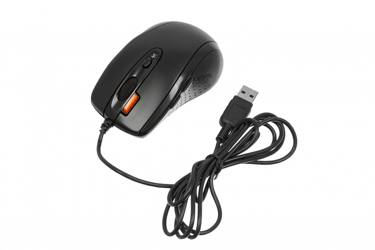 Мышь проводная A4 V-Track Padless N-70FX черный оптическая (1600dpi) USB для ноутбука (6but)