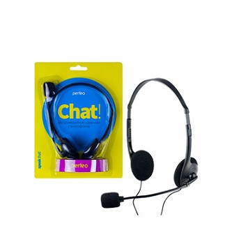 Гарнитура полноразмерная PERFEO CHAT черная (PF-CHAT-BLK)