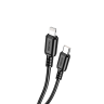 Кабель Type-C - 8 pin KAKUSIGA KSC-991, 1.0м, PD27Вт, 3.0А, цвет: черный