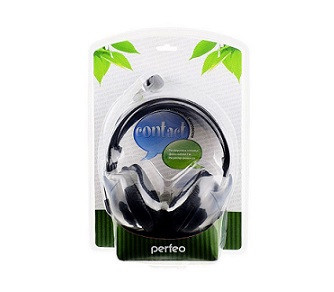 Гарнитура полноразмерная PERFEO CONTACT черная (PF-CONT-BLK)