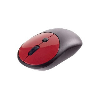 Мышь беспроводная PERFEO оптич. "MELANGE", 4 кн, DPI 800-1600, USB, чёрный/красный (PF-382-WOP-B/RD)