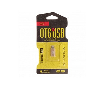 Переходник микро USB(f) - 8 pin T03, OTG, плоский, пластик, цвет: