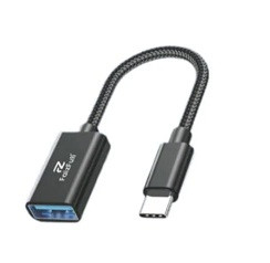 Переходник Type C (M) - USB (F) OTG 15см FAIZFULL FP13