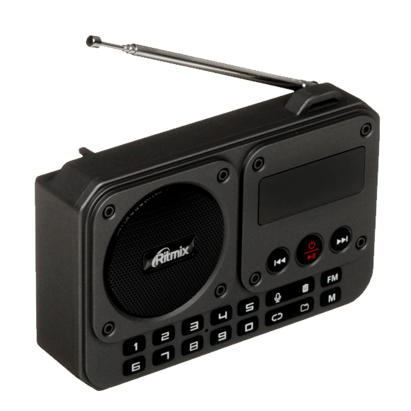 Радиоприемник RITMIX RPR-010 Bluetooth v.5.3, диктофон, USB флэш/microSD, вход AUX, дисплей