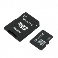 Карта памяти  microSDHC QUMO 8GB QUMO Class 10, SD adapter