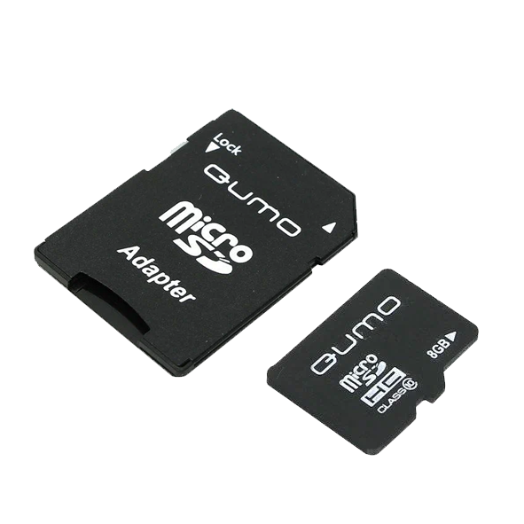 Карта памяти  microSDHC QUMO 8GB QUMO Class 10, SD adapter