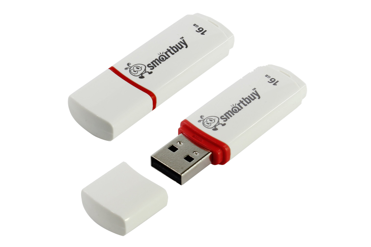 USB 2.0 накопитель SMARTBUY 16GB Crown White
