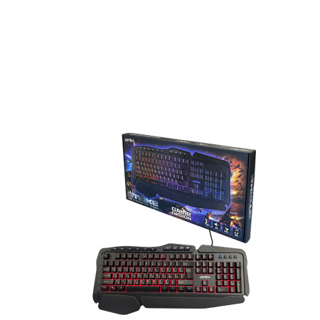 Клавиатура проводная с подсветкой PERFEO "STRIKE" Multimedia, GAME DESIGN, USB, чёрный