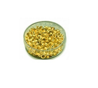 Люверсы R 012 золотые, d=4,8mm (упаковке 250 штук).