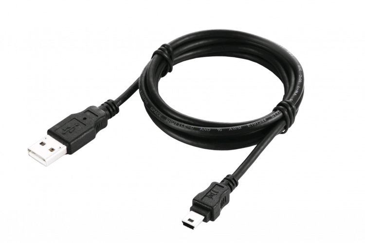 Кабель RITMIX RCC-100, черный, USB - miniUSB, 1 м.