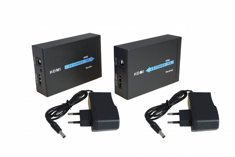 Удлинитель HDMI H202 (Extender) по витой паре (RJ45) 60м, с 2 блоками питания