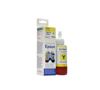 Чернила HAMELEON водорастворимые, Yellow, для картриджей Epson T0824. 100 мл