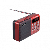 Радиоприемник цифровой PERFEO PALM PALM FM 87.5-108МГц/ MP3/ питание USB или 18650/ красный (i90-RED)