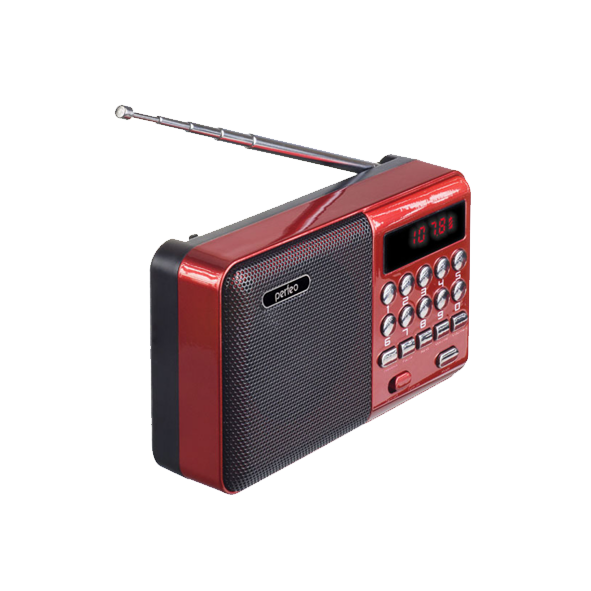 Радиоприемник цифровой PERFEO PALM PALM FM 87.5-108МГц/ MP3/ питание USB или 18650/ красный (i90-RED Радиоприемник цифровой PERFEO PALM PALM FM 87.5-108МГц/ MP3/ питание USB или 18650/ красный (i90-RED