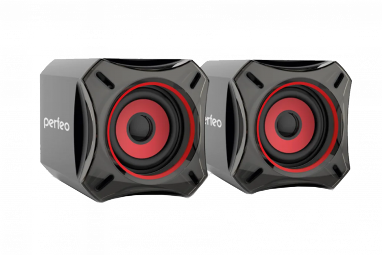 Колонки PERFEO, CUBE мощность 2х5 Вт (RMS), чёрн, USB (PF-812)