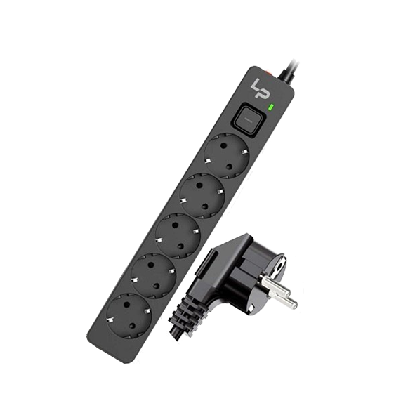 Сетевой фильтр-удлинитель LIVE-POWER LP5155 5р. С/З 16А с выкл. 10м (black)
